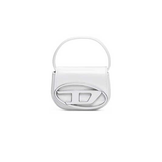 Diesel 1DR XS Mini Bag with D Plaque White